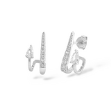 Malka Spike Duo Stud Earrings | 925 Silver 18 Karat Gold | Italian Craftsmanship