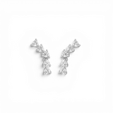 Rain-Cut Stud Earrings | 925 Silver 18 Karat Gold | Italian Craftsmanship