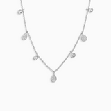 Multi Pear-Drop Necklace | 925 Silver 18 Karat Gold | Italian Craftsmanship