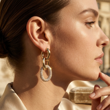 Links Long EA – 18K Gold Plated | Long Earrings Collection