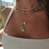 Sunset Sun Pendant | 18k Gold plated | Italian craftmanship