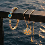 PENDANT SHELL TURQUOISE CABOCHON