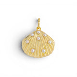 Cabochon Shell Pendant | 18K GP | Italian Craftmanship