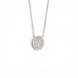 Miraculous Virgin Medal Necklace | 925 Silver 18 Karat Gold | Italian Craftsmanship