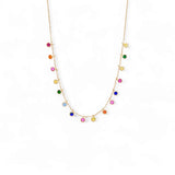Multicolor Dangling Necklace – 925 Sterling Silver | SHAPES Collection