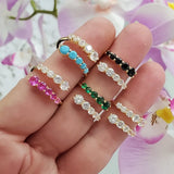 Cute Stones Ring – 925 Sterling Silver | OPEN FRONT Collection
