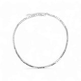 Necklace Square tennis | 18K gold plated | Italian Brass