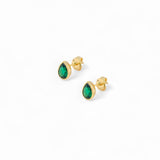 Stud Tobby | 18k gold plated | Italian brass | Cubic zirconia