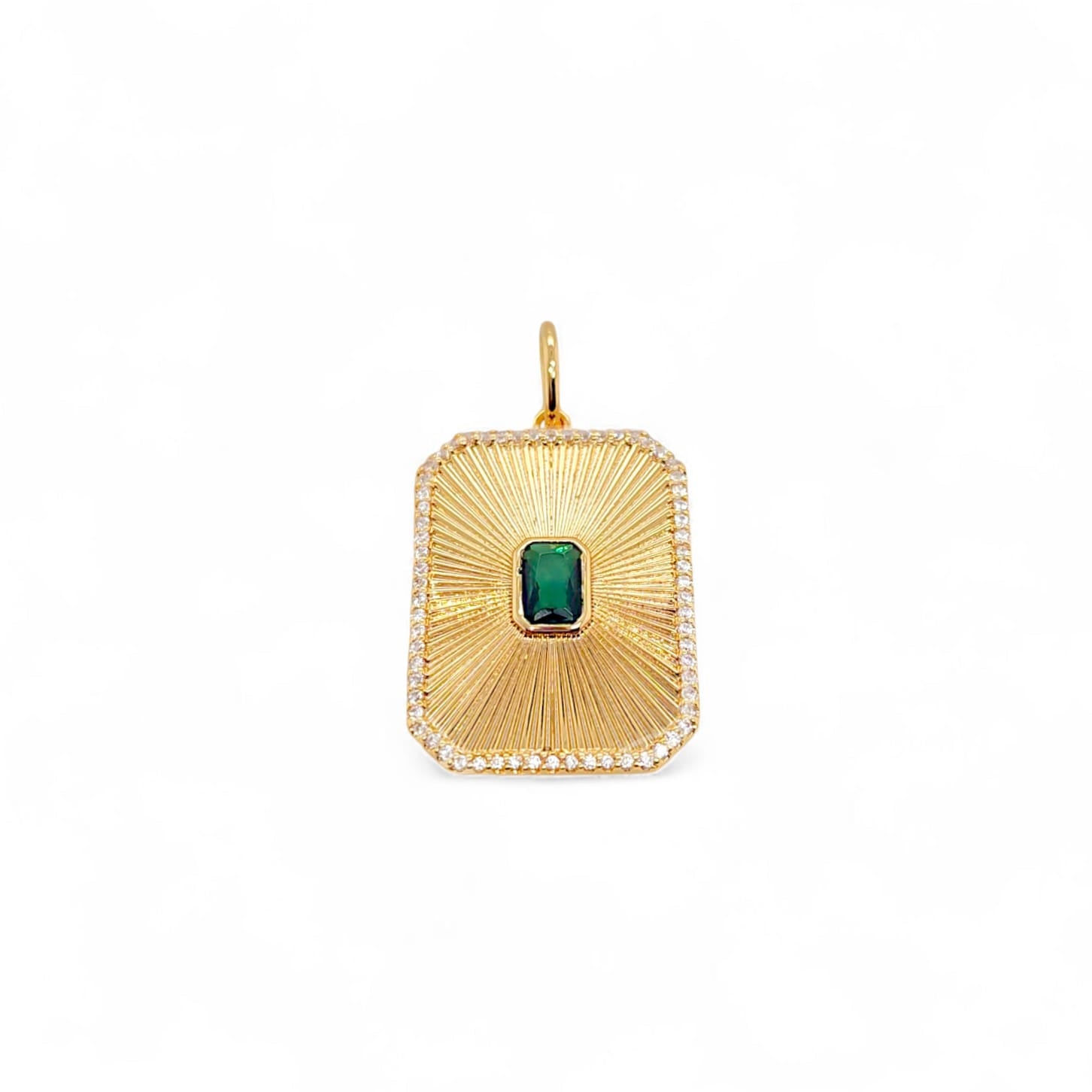 Charm Holosquare | 18k gold plated | Italian brass | Cubic zirconia