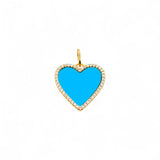 Charm Heart | 18k gold plated | Italian brass | Stones and cubic zirconia