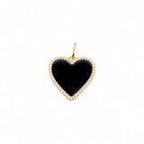 Charm Heart | 18k gold plated | Italian brass | Stones and cubic zirconia