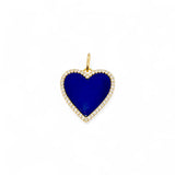 Charm Heart | 18k gold plated | Italian brass | Stones and cubic zirconia