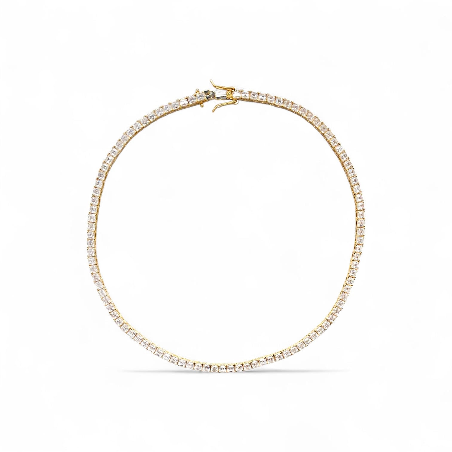 Necklace Princess tennis | 18k gold plated | Italian brass