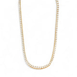 Necklace Princess tennis | 18k gold plated | Italian brass