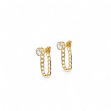 Earring Classic | 18k gold plated | Italian brass | Cubic zirconia