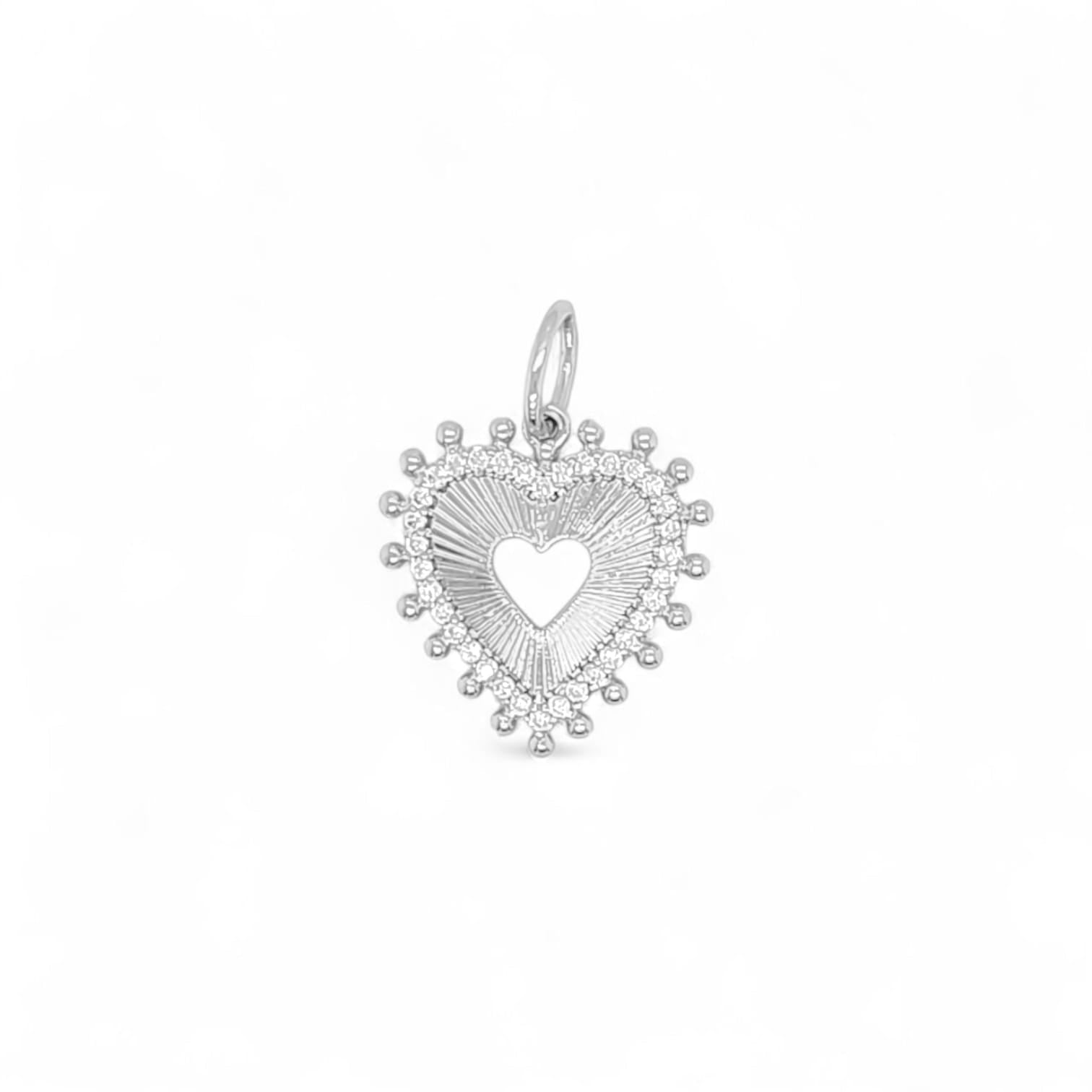 Charm heartholo | 18k gold plated | Italian brass | cubic zirconia
