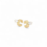 Cuff Tobby | 18k gold plated | Italian brass | cubic zirconia