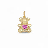 Charm Bear love | 18k gold plated | Italian brass | Cubic zirconia