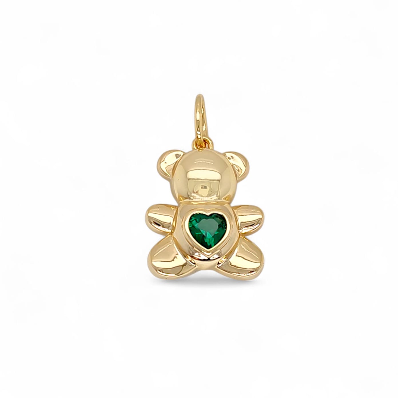 Charm Bear love | 18k gold plated | Italian brass | Cubic zirconia