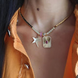 Charm Holosquare | 18k gold plated | Italian brass | Cubic zirconia