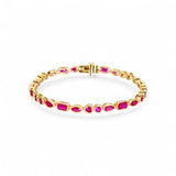 Multi-shape bezel bracelet | 18k gold plated | Italian craftmanship