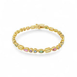 Multi-shape bezel bracelet | 18k gold plated | Italian craftmanship