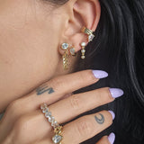 Cuff Tobby | 18k gold plated | Italian brass | cubic zirconia