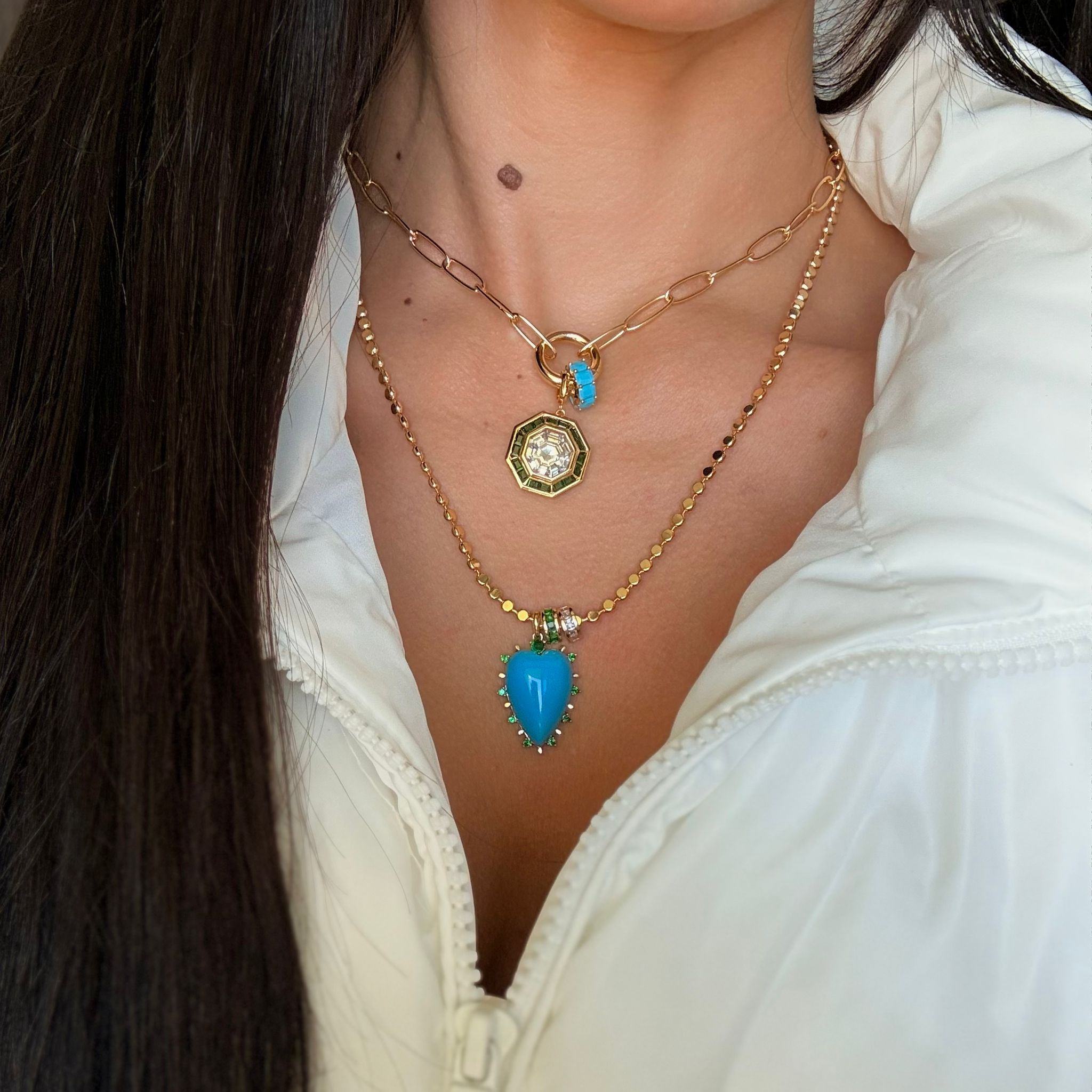 Boo pendant in 18k gold plated brass — Silver Italy, view 2