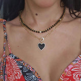 Charm Heart | 18k gold plated | Italian brass | Stones and cubic zirconia