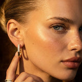 Earring Lock | Two tone | 18k gold plated | Italian brass