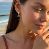 Palm CZ Hoop – 925 Sterling Silver | HOOPS AND HUGGIES Collection