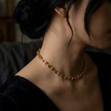 U link plain Necklace | 2 sizes Unisex | Multi-wear | 18k gold plated | Italian craftmanship