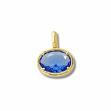 Oval shaped stone + vessel pendant | 18k gold plated | Italian craftmanship