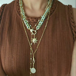 Bright micro-pave pendant in 18k gold plated brass — Silver Italy, view 3