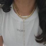 Dubai Prong-Set Zirconia Tennis necklace in 18k gold plated brass — Silver Italy