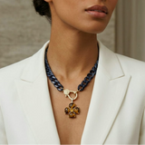 Chic Summer beach necklace in 18k gold plated brass — Silver Italy, view 15
