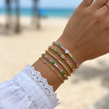 Multi-shape bezel bracelet | 18k gold plated | Italian craftmanship