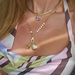 Y-Necklace lariat in 18k gold plated brass — Silver Italy