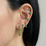 Dainty earring Decor in 18k gold plated brass — Silver Italy, view 6
