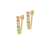 Earring hanging | 18k gold plated | Italian craftsmanship | Cubic zirconia