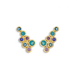 Mermaid bubble earrings | Hand-set stones | 18k gold plated | Italian craftsmanship