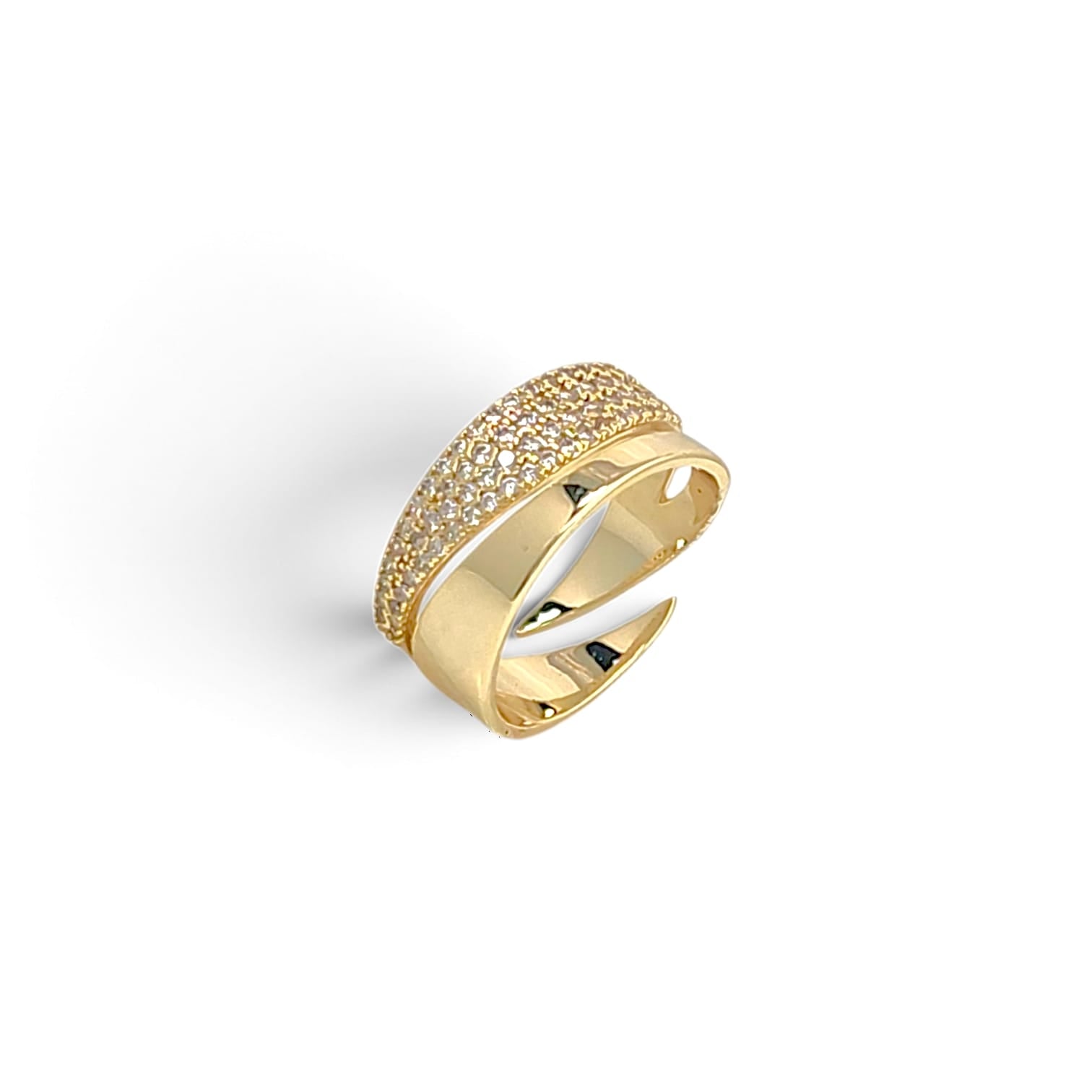 Ring Gia in 18k gold plated brass — Silver Italy
