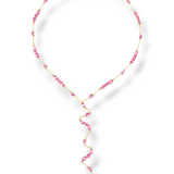 Cascata Lariat necklace — Italian craftsmanship, 18k gold plated 925 Sterling Silver