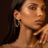 Chained Ear Cuff Earring | 925 Silver 18 Karat Gold | Italian Craftsmanship