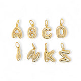Charm Initial | 18k gold plated | Italian Brass