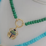 Pukka Necklace | 18k gold plated | Italian brass | Semi-precious stones