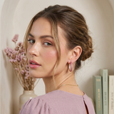 Hoop earrings micro-pavé | 18k gold plated | Italian craftmanship
