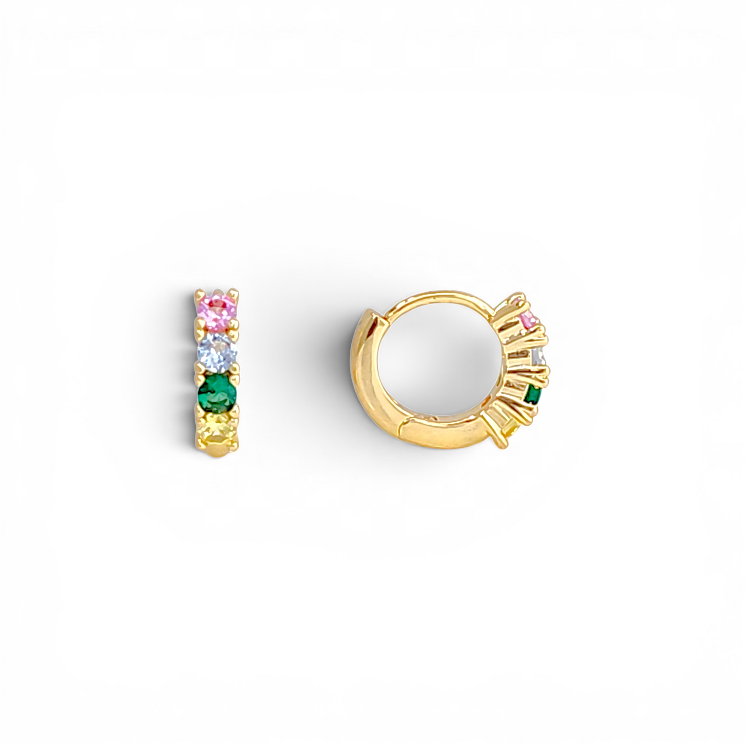 Mini Huggie King | 18k gold plated | Italian craftsmanship | cubic zirconia