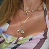 SHELL STAR FISH AND RECTANGLE PENDANT SILVER ITALY
