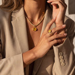 oval shape bezel stone yellow set
